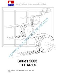 Series 2003 ID Parts 