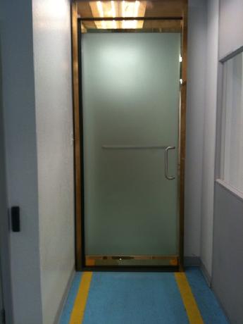 Elegant Brass finish swing door 